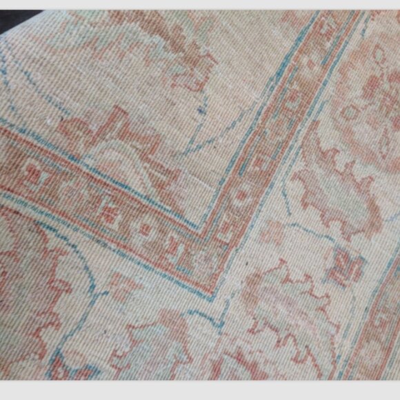 Indo Oushak Vintage Rug 66"x 94" Hand-Knotted Traditional | 100% Wool - Picture 4 of 16